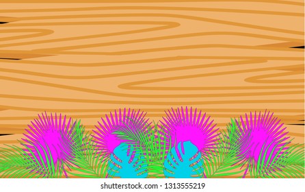 Leaf background illustration for text input and design