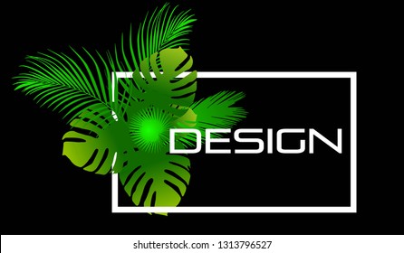 Leaf background illustration for text input and design - Shutterstock ID 1313796527
