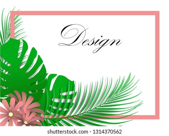 Leaf background illustration for text input and design