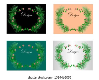 Leaf background illustration for text input and design