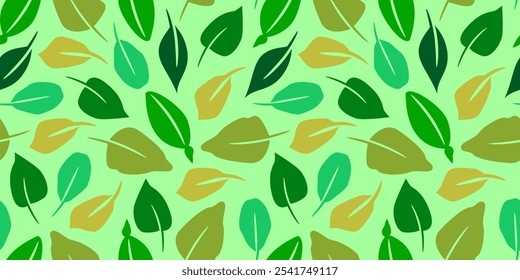 Fondo de la hoja. Fondo del patrón de hojas. Fondo del patrón de hojas verdes.	