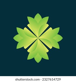 leaf background logo design illustration