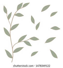 Leaf background with retro colors, simple and beautiful patterns