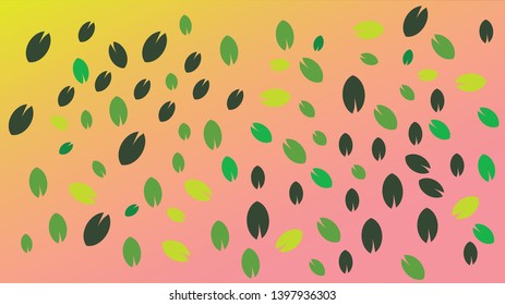 leaf background with simple colors and shows the color of luck. Eps 10