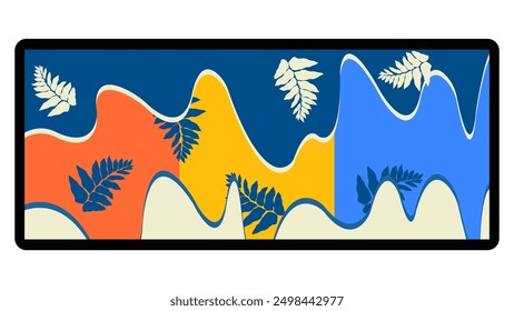 Leaf background. Summer holiday banner. Vector illustration
