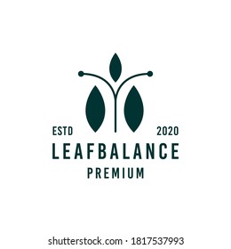 Leaf Balance Logo design Vector