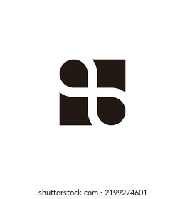 Leaf, balloon and water drop geometric symbol simple logo vector