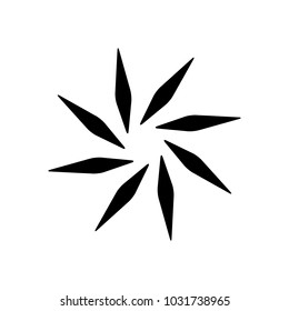 leaf, bamboo, flower. simple silhouette