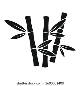 Leaf bamboo icon. Simple illustration of leaf bamboo vector icon for web design isolated on white background