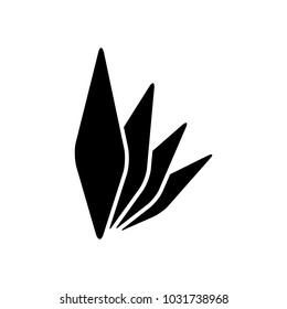 leaf bamboo. simple silhouette