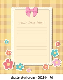 leaf banner for the recipe, message, card, note, vector