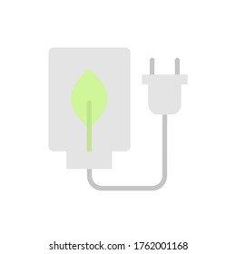 Leaf, battery icon. Simple color vector elements of mother earth day icons for ui and ux, website or mobile application