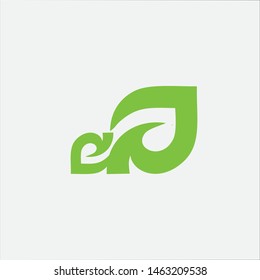 A LEAF beauty logo vector design simple icon shape picture initial letter outline 