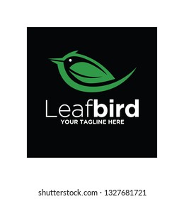 leaf bird logo design 