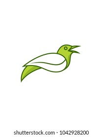 leaf bird logo template