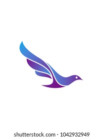 leaf bird logo template