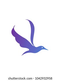 leaf bird logo template