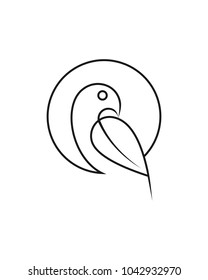 leaf bird logo template