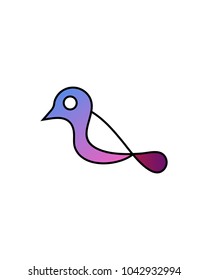 leaf bird logo template