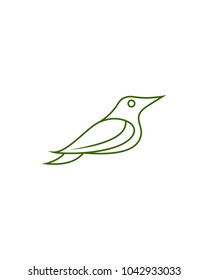 leaf bird logo template