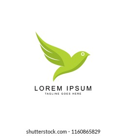 leaf bird logo template