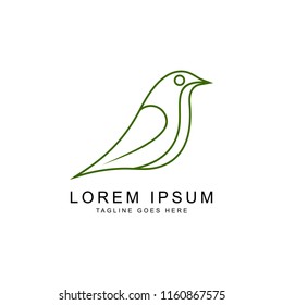 leaf bird logo template