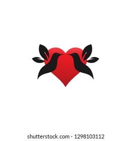 leaf bird logo template