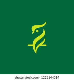 Leaf Bird Unique Design for Brand or Identity