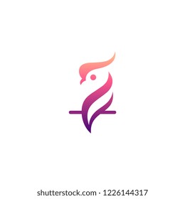 Leaf Bird Unique Design for Brand or Identity