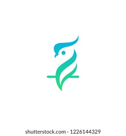 Leaf Bird Unique Design for Brand or Identity