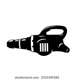 Leaf Blower Garden Tool Equipment, Appliance Cleaning Maintenance Yard Icon Illustration Black Silhouette