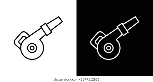 Leaf blower icon art Illustrations. premium line icons