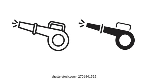 Diseño de símbolo de contorno de concepto de icono de soplador de hojas. Ilustración de elemento simple.