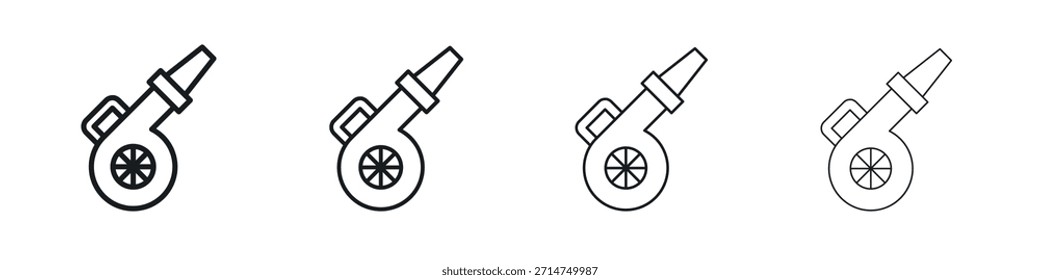 Icono de soplador de hojas Eps10. iconos Diseño gráfico