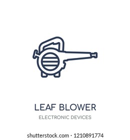 leaf blower icon. leaf blower linear symbol design from Electronic devices collection.