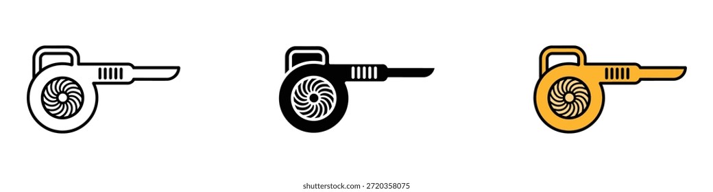 Leaf blower icon vector. gardening tools symbol. vector illustration.