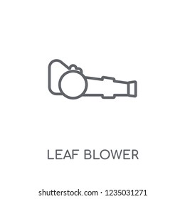 leaf blower linear icon. Modern outline leaf blower logo concept on white background from Electronic Devices collection. Suitable for use on web apps, mobile apps and print media.