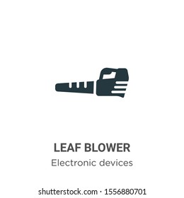 Leaf blower vector icon on white background. Flat vector leaf blower icon symbol sign from modern electronic devices collection for mobile concept and web apps design.