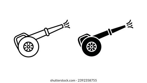 Juego de iconos vectoriales del ventilador de hoja. ilustración vectorial