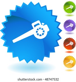 Leaf Blower web button isolated on a background.