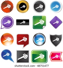 Leaf Blower web button isolated on a background.