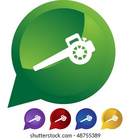 Leaf Blower web button isolated on a background.