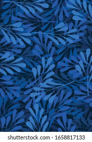 Leaf blue color vector illustration design wallpaper background