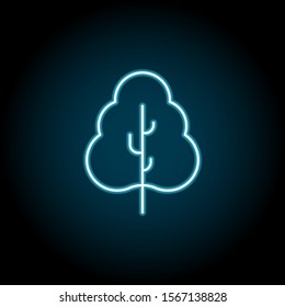 Leaf blue neon icon. Simple thin line, outline vector of leaves icons for ui and ux, website or mobile application