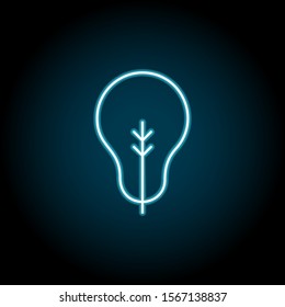 Leaf blue neon icon. Simple thin line, outline vector of leaves icons for ui and ux, website or mobile application