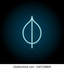 Leaf blue neon icon. Simple thin line, outline vector of leaves icons for ui and ux, website or mobile application