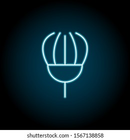 Leaf blue neon icon. Simple thin line, outline vector of leaves icons for ui and ux, website or mobile application