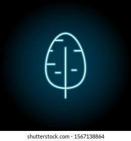 Leaf blue neon icon. Simple thin line, outline vector of leaves icons for ui and ux, website or mobile application