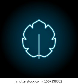 Leaf blue neon icon. Simple thin line, outline vector of leaves icons for ui and ux, website or mobile application