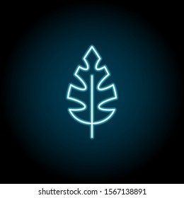 Leaf blue neon icon. Simple thin line, outline vector of leaves icons for ui and ux, website or mobile application